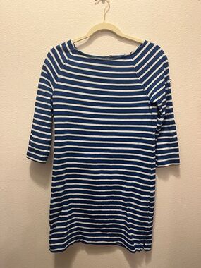 GAP Blue and White Striped Boatneck Dress